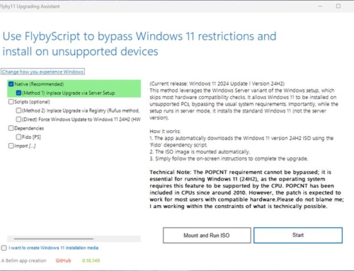 Flyby11 – Install Win 11 on old PCs